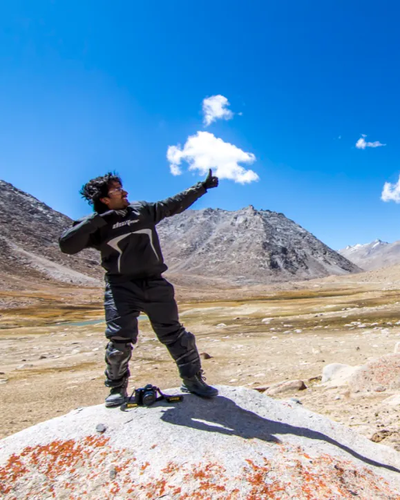 Akshit on a mountain ride
